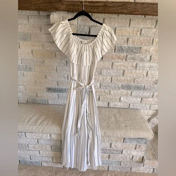 ⭐️ 2 for $20 | Casual White Off-Shoulder Maxi  Dress - Picture 4 of 5
